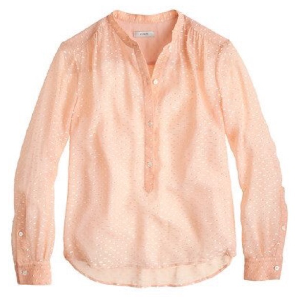 J Crew • Silk Dash Top Peach - Picture 3 of 6